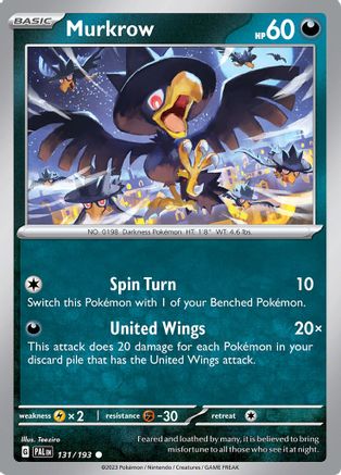 Murkrow 131 SV02 Paldea Evolved - Common