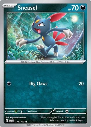 Sneasel 133 SV02 Paldea Evolved - Common