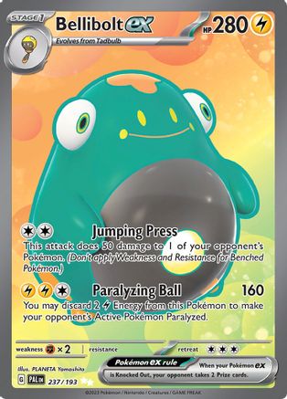 Bellibolt ex 237/193 - Holofoil SV02 Paldea Evolved - Ultra Rare