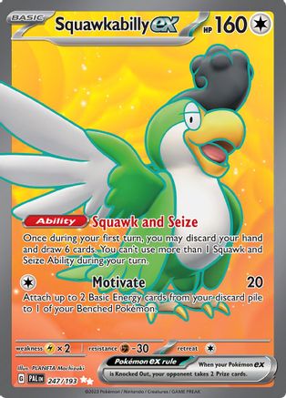 Squawkabilly ex 247/193 - Holofoil SV02 Paldea Evolved - Ultra Rare