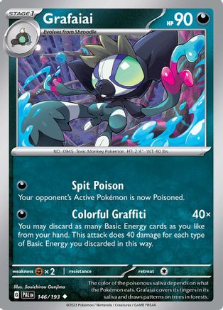 Grafaiai 146 - Reverse Holofoil SV02 Paldea Evolved - Uncommon
