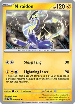 Miraidon - 080/198/198 Deck Exclusives - Rare