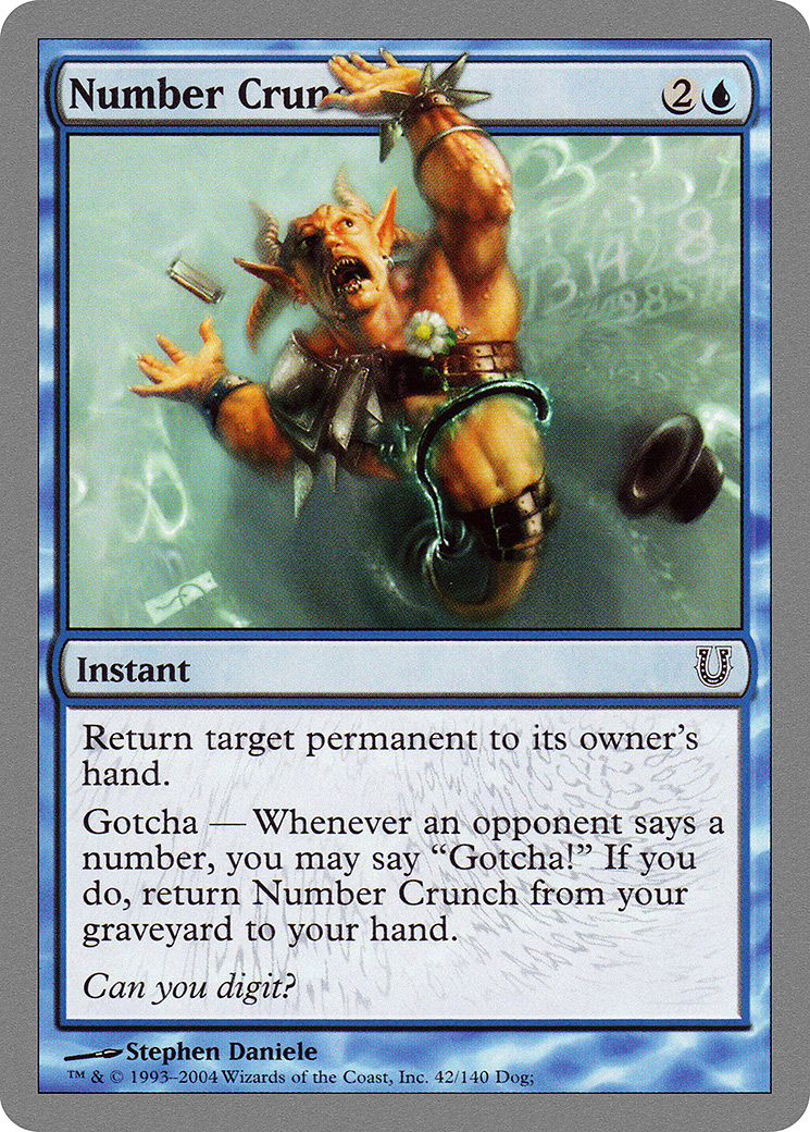 Number Crunch (UNH-042) - Unhinged Foil