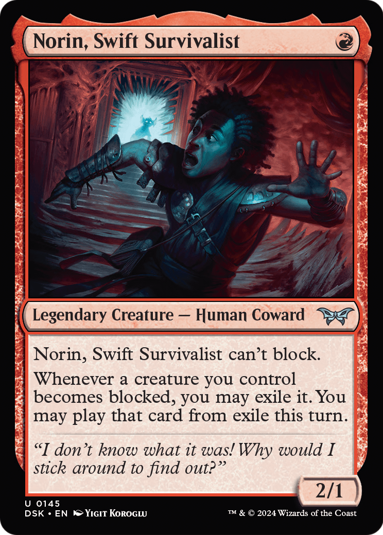 Norin, Swift Survivalist (0145) (DSK-145) - Duskmourn: House of Horror Foil