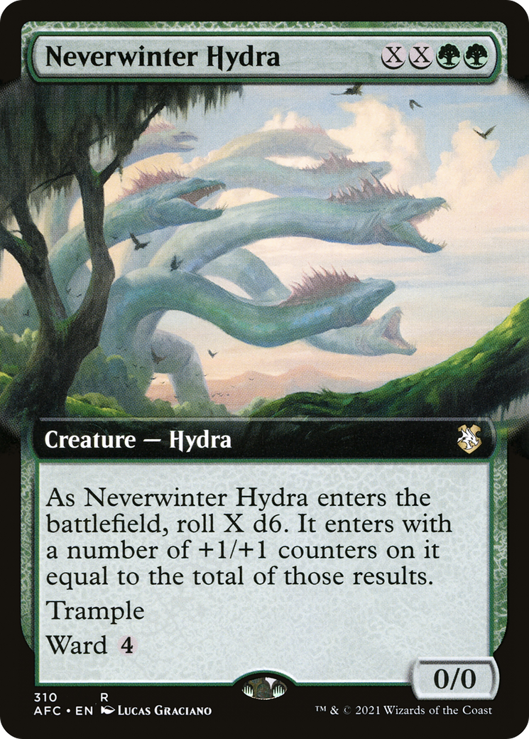 Neverwinter Hydra (Extended Art) (AFC-310) - Forgotten Realms Commander: (Extended Art)