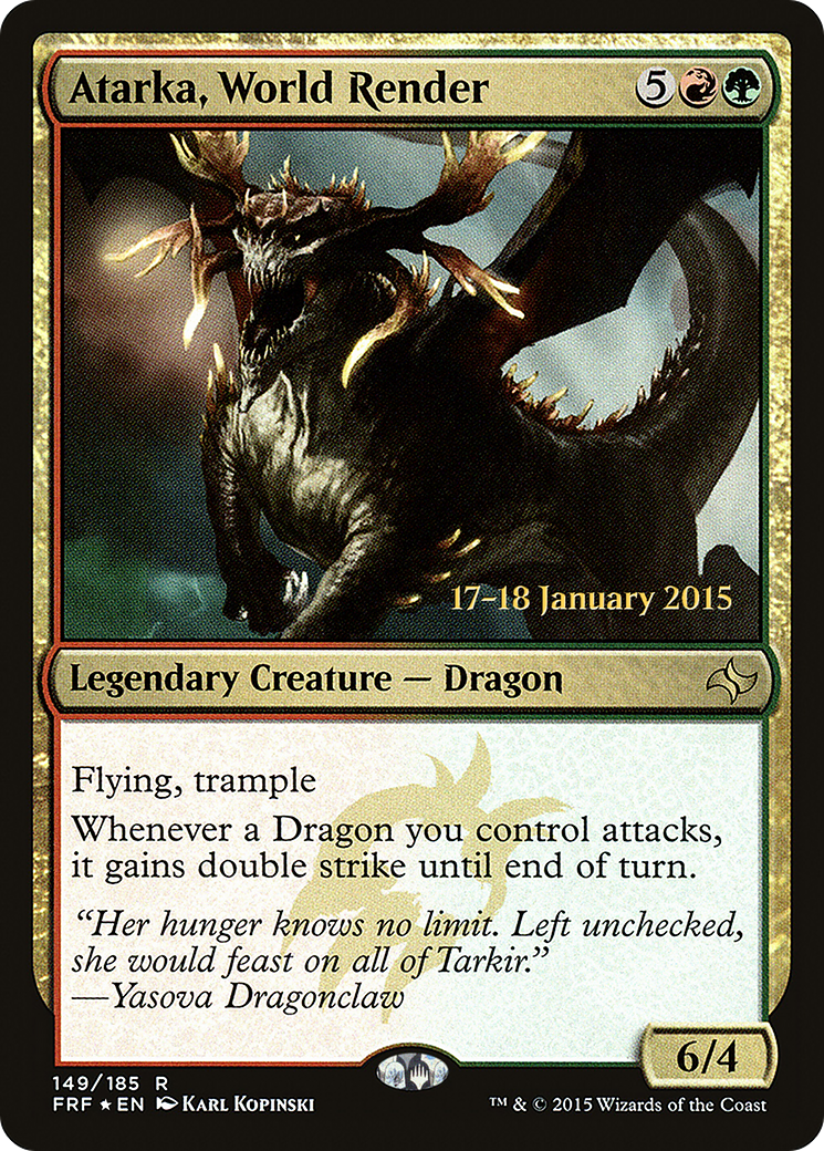 Atarka, World Render (PRE-149) - Fate Reforged Promos Foil
