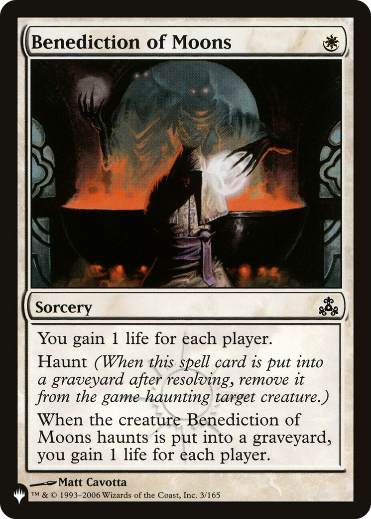 Benediction of Moons (LIST-3/165) - The List