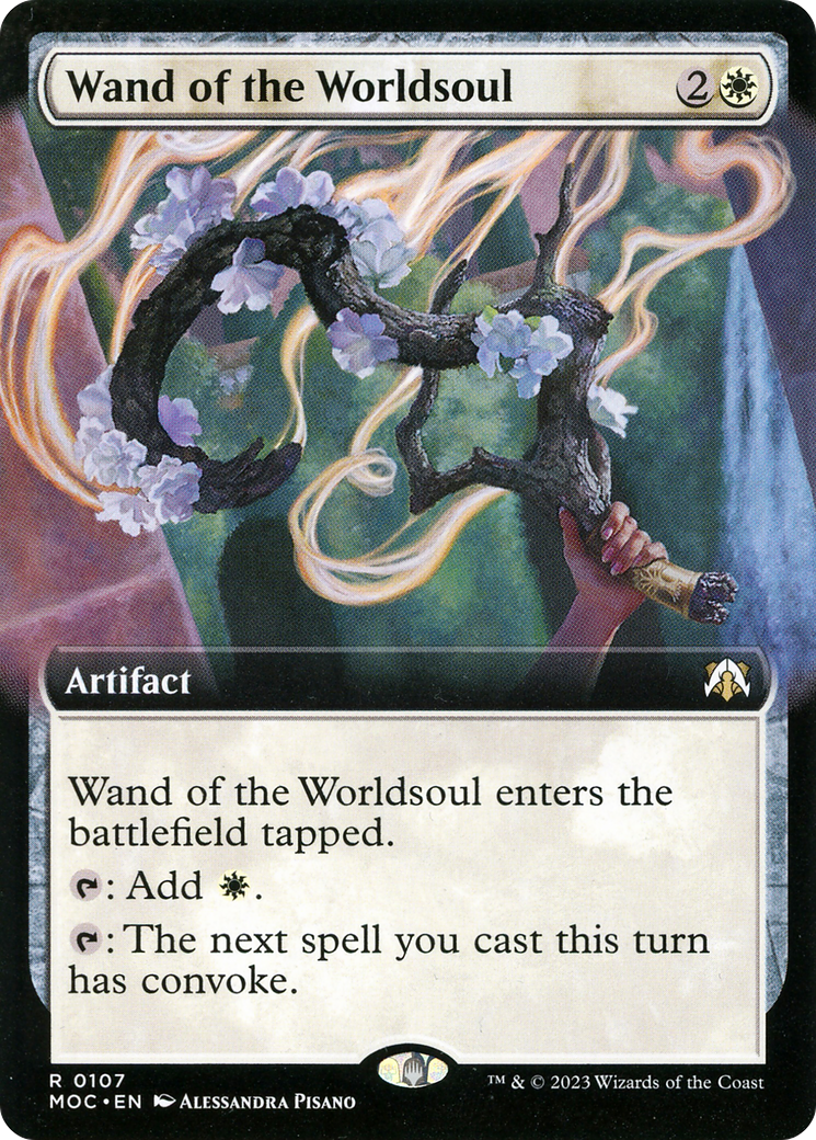 Wand of the Worldsoul (Extended Art) (MOC-107) - March of the Machine Commander: (Extended Art) Foil