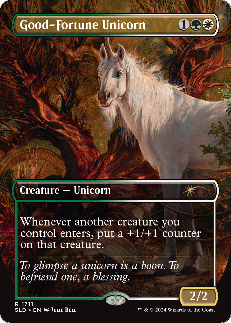 Good-Fortune Unicorn (SLD-1711) - Secret Lair Drop (Borderless)