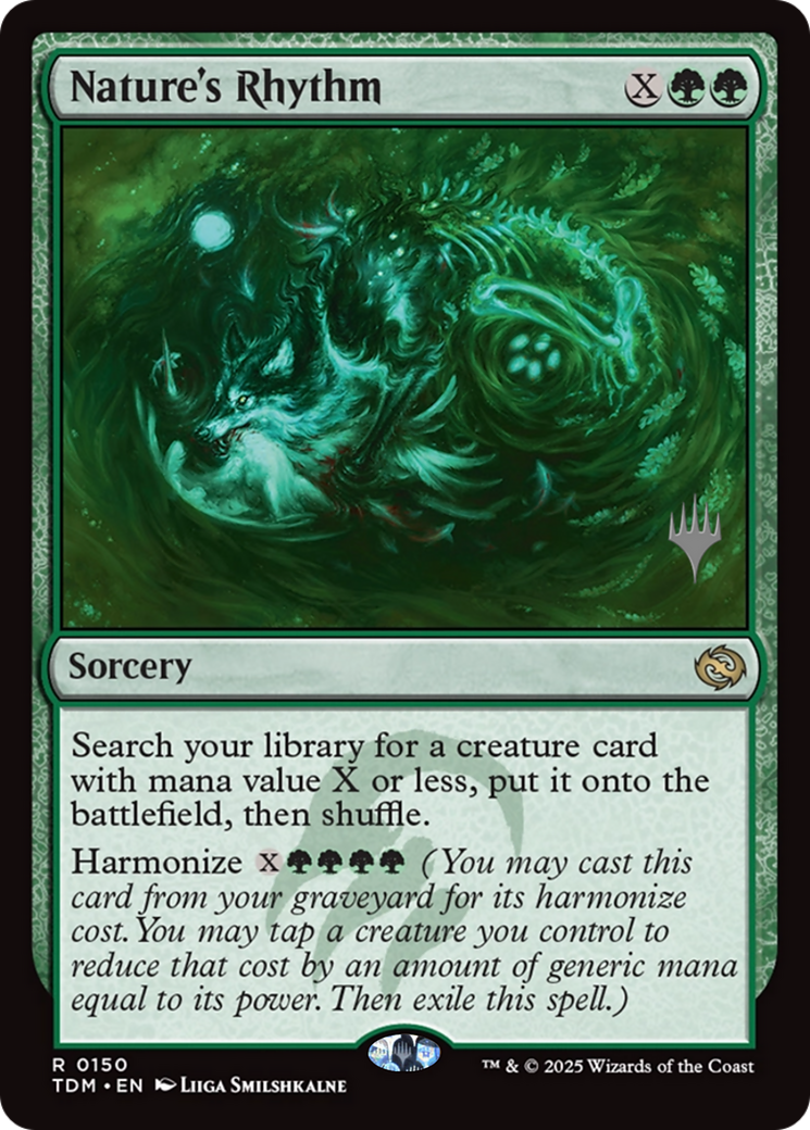 Nature's Rhythm (PPTDM-150) - Promo Pack: Tarkir: Dragonstorm Foil