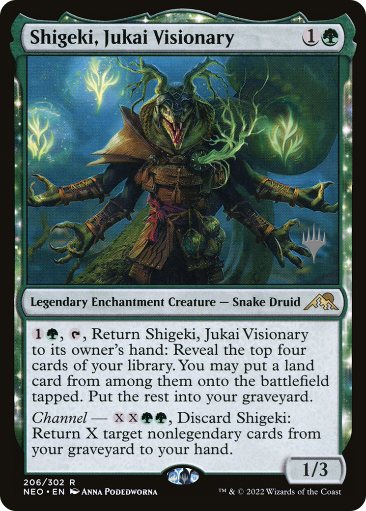 Shigeki, Jukai Visionary (PPNEO-206) - Kamigawa: Neon Dynasty Promos: (enchantment)