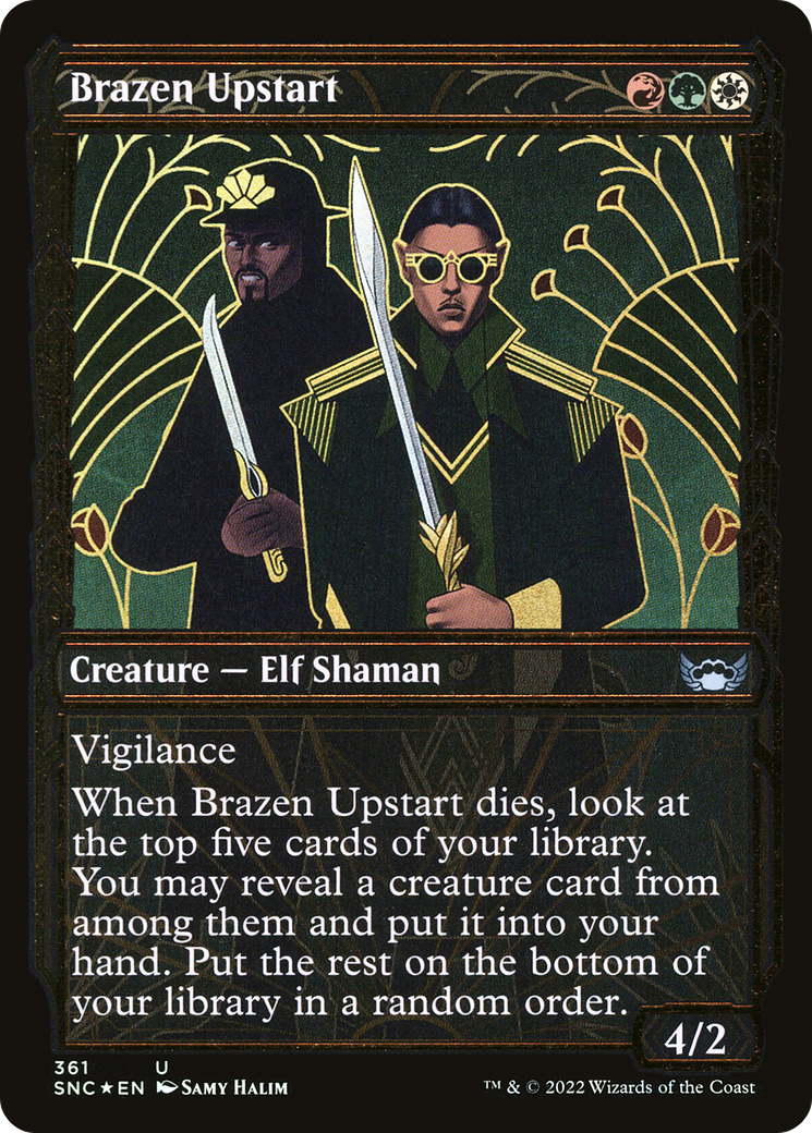 Brazen Upstart (Gilded Foil) (SNC-361) - Streets of New Capenna: (Showcase) Foil