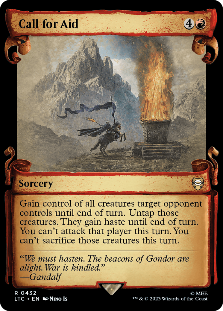 Call for Aid (Showcase Scrolls) (LTC-432) - Tales of Middle-earth Commander: (Showcase) Foil