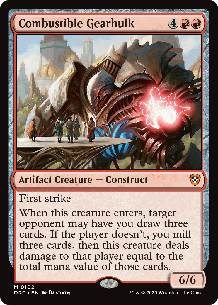 Combustible Gearhulk (DRC-102) - Commander: Aetherdrift