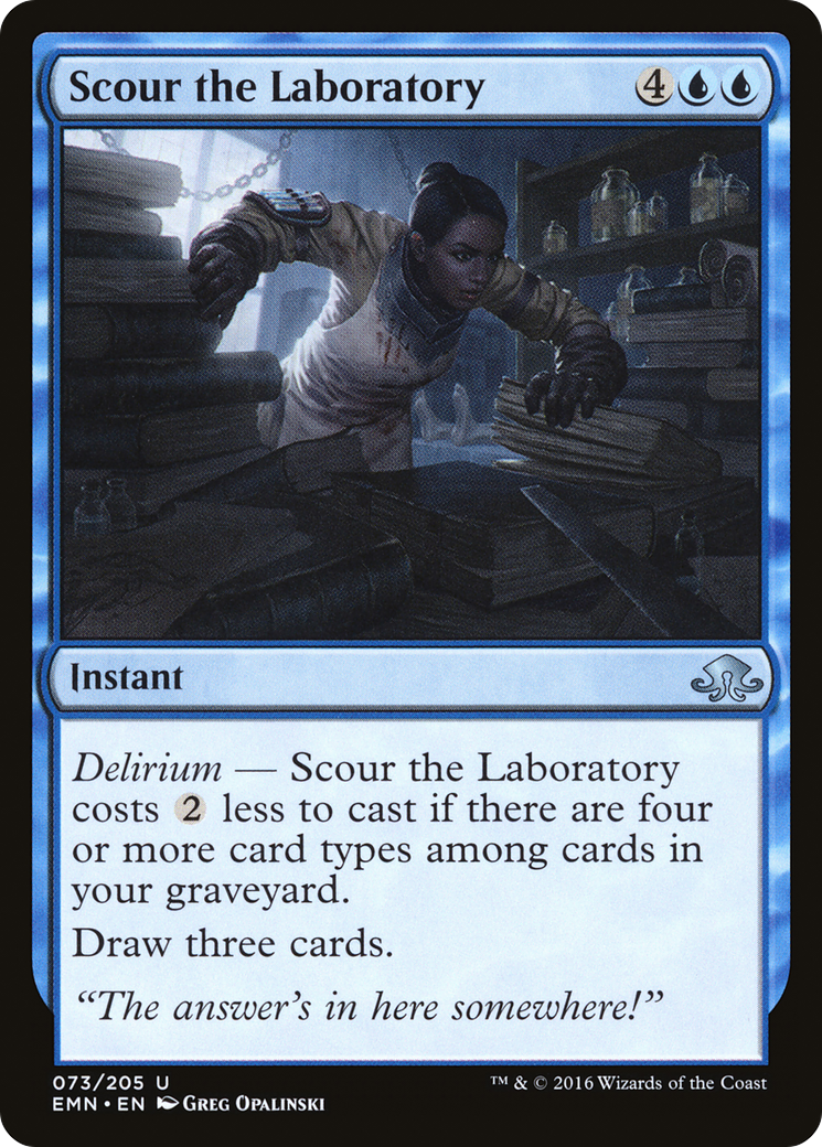 Scour the Laboratory (EMN-073) - Eldritch Moon Foil