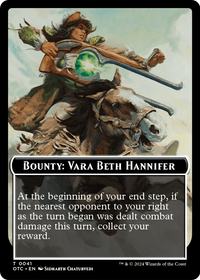 Bounty: Vara Beth Hannifer // Wanted! (TOTC-041) - Outlaws of Thunder Junction Commander Tokens