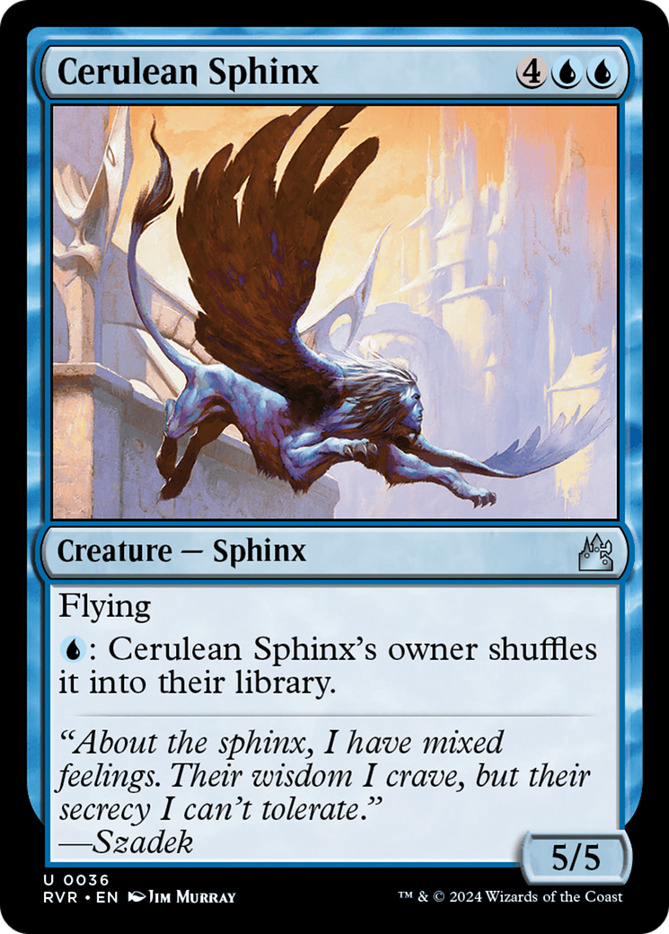 Cerulean Sphinx (RVR-036) - Ravnica Remastered Foil