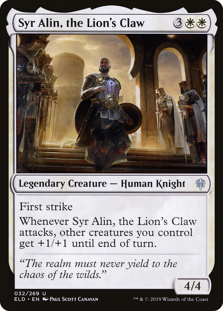Syr Alin, the Lion's Claw (ELD-032) - Throne of Eldraine Foil