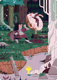 Stab Wound // Stab Wound (AWOE-069) - Wilds of Eldraine Art Series (Borderless) Foil