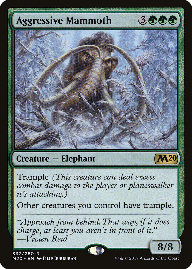 Aggressive Mammoth (M20-337) - Core Set 2020