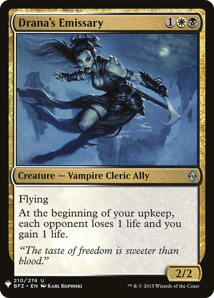 Drana's Emissary (LIST-210) - The List