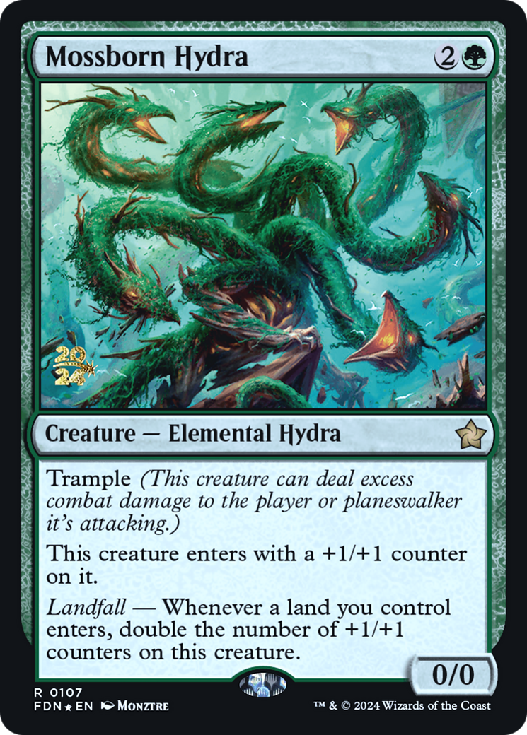 Mossborn Hydra (PRE-107) - Foundations Promos Foil