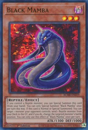 Black Mamba (BLMR-EN019) - Battles of Legend: Monstrous Revenge 1st Edition