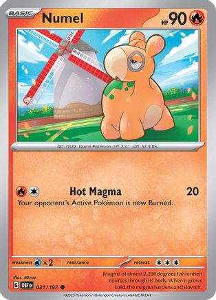 Numel 031 - Reverse Holofoil SV03 Obsidian Flames - Common