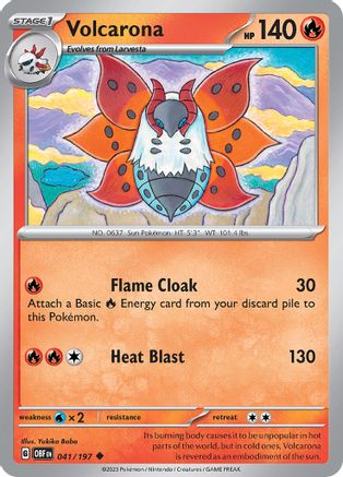 Volcarona 041 - Reverse Holofoil SV03 Obsidian Flames - Uncommon