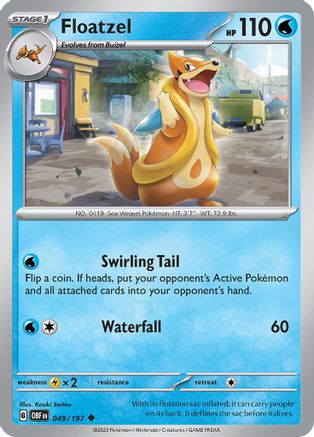 Floatzel 049 SV03 Obsidian Flames - Uncommon