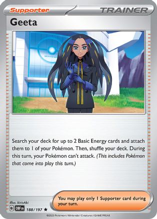 Geeta 188 - Reverse Holofoil SV03 Obsidian Flames - Rare