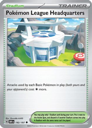 Pokemon League Headquarters 192 SV03 Obsidian Flames - Uncommon