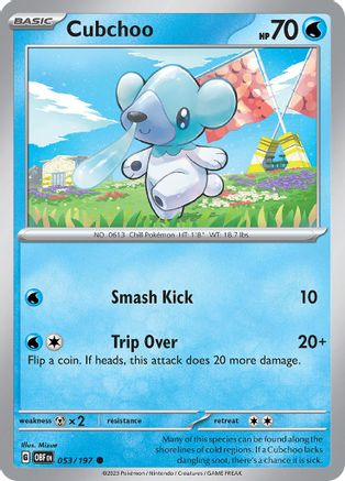 Cubchoo 053 SV03 Obsidian Flames - Common