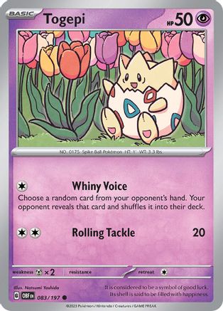 Togepi 083 SV03 Obsidian Flames - Common