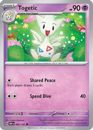 Togetic 084 SV03 Obsidian Flames - Uncommon