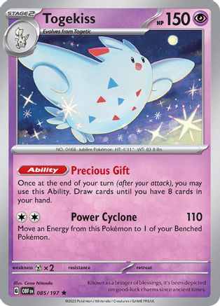 Togekiss 085 - Holofoil SV03 Obsidian Flames - Rare
