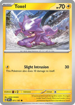 Toxel 071 - Reverse Holofoil SV03 Obsidian Flames - Common