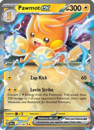 Pawmot ex 073 - Holofoil SV03 Obsidian Flames - Double Rare
