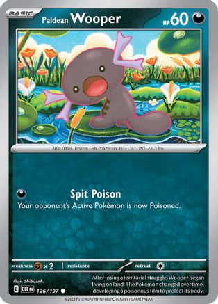 Paldean Wooper 126/197 - Reverse Holofoil SV03 Obsidian Flames - Common
