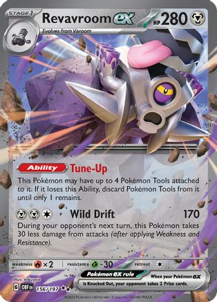 Revavroom ex 156 - Holofoil SV03 Obsidian Flames - Double Rare