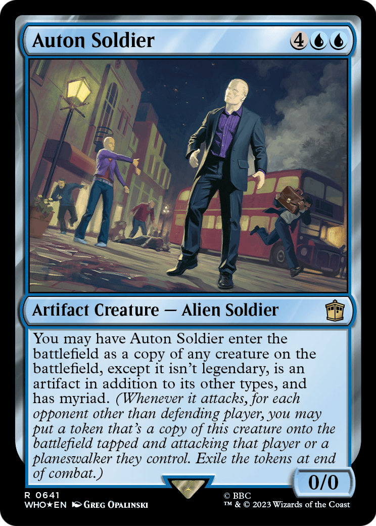 Auton Soldier (Surge Foil) (WHO-641) - Doctor Who Foil