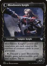 Bloodsworn Squire (Showcase) (VOW-289) - Innistrad: Crimson Vow: (Showcase, Double Faced Transform)