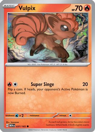 Vulpix 037 - Reverse Holofoil SV Scarlet & Violet 151 - Common