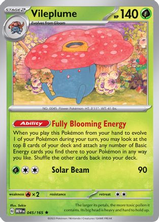 Vileplume 045 - Reverse Holofoil SV Scarlet & Violet 151 - Rare