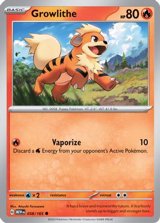 Growlithe 058 SV Scarlet & Violet 151 - Common