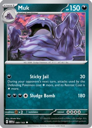 Muk 089 - Reverse Holofoil SV Scarlet & Violet 151 - Uncommon