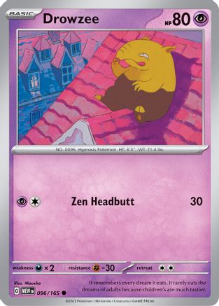 Drowzee 096 - Reverse Holofoil SV Scarlet & Violet 151 - Common