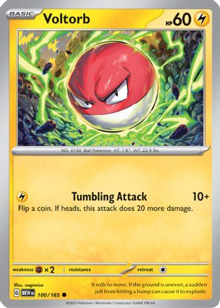 Voltorb 100 - Reverse Holofoil SV Scarlet & Violet 151 - Common