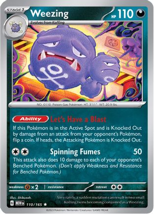 Weezing 110 - Holofoil SV Scarlet & Violet 151 - Rare