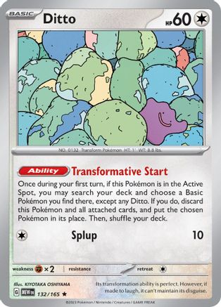 Ditto 132 - Reverse Holofoil SV Scarlet & Violet 151 - Rare